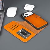 TORONATA iPhone 17 Pro Max Hakiki Deri Cüzdan Kılıf – MagSafe Uyumlu, RFID Kart Koruması, 4 Kart + Nakit Bölmeli, Manyetik Ayrılabilir Tasarım (Taba)