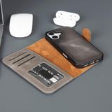 TORONATA iPhone 18 Hakiki Deri Cüzdan Kılıf – MagSafe Uyumlu, RFID Kart Koruması, 4 Kart + Nakit Bölmeli, Manyetik Ayrılabilir Tasarım - Gri