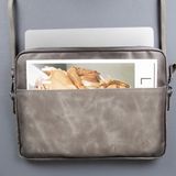 Toronata Seward Hakiki Deri Omuz Askılı Laptop ve Tablet Çantası (14” ve 16” Uyumlu) - 14" - Gri
