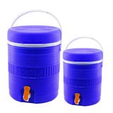 TOROS 2Lİ SET=14+6LT YUVARLAK TERMOS MAVİ PLASTİK MUSLUKLU - TAŞIMA KULPLU BRKT-501575 (5000