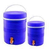 Toros 2Li Set=14+6Lt Yuvarlak Termos Mavi Plastik Musluklu - Taşıma Kulplu Brkt-501575 (5224)
