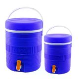 Toros 2Li Set=14+6Lt Yuvarlak Termos Mavi Plastik Musluklu - Taşıma Kulplu Brkt-501575 Bx40