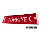 Torpido Üstü Ay Yıldızlı Türkiye Yazılı Peluş Örtü 155X40 cm