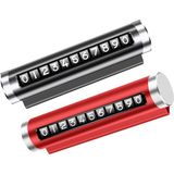 Torpido Üstü Ayarlanabilir Çevirmeli Park Numaratörü Silindir Numaratör Telefon Numarası Plakası Geçici Park Kartı - Çok Renkli