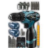 Torq-X 1200 2 Ah 27 Parça Set Motor Korumalı Çelik Şanzuman 2x Akülü Şarjlı Vidalama Matkap