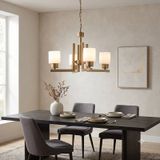 Torqu 4 Lü Eskitme Boyalı Beyaz Camlı Modern Genç Odası Yatak Odası Salon Avize eskitme