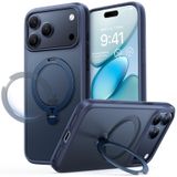 TORRAS Q3 360 Spin iPhone 17 Pro Max için Manyetik Stand, Magsafe ile Uyumlu, Askeri Sınıf Koruma, Kamera Kontrolü, Dahili Kickstand 17 Pro Max Telefon Kılıfı 6,9 inç, Koyu Mavi
