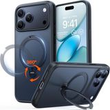 TORRAS Q3 360 Spin iPhone 17 Pro Max için Manyetik Stand, Magsafe ile Uyumlu, Askeri Sınıf Koruma, Kamera Kontrolü, Dahili Kickstand 17 Pro Max Telefon Kılıfı 6,9 inç, Siyah