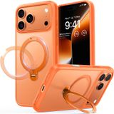 TORRAS Q3 360 Spin iPhone 17 Pro Max Kılıf Manyetik Stand, Magsafe ile Uyumlu, Askeri Sınıf Koruma, Kamera Kontrolü, Dahili Kickstand 17 Pro Max Telefon Kılıfı 6,9 inç, Kozmik Turuncu