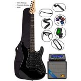 Torres STD-20BKP Elektro Gitar Seti Dsp Efektli 25W Bluetooth Amfili Full Paket Siyah