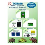 Torsan Eko 1000 Domuz Ayı Kovucu 1000 mt Güneş Panelli Elektrikli Çit Sistemi
