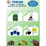 Torsan Eko Plus 1500 Adaptörlü 220V Domuz Ayı Kovucu 1500 mt Elektrikli Çit Sistemi