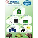 Torsan Eko Plus 1500 Domuz Ayı Kovucu 1500 mt Güneş Panelli Elektrikli Çit Sistemi
