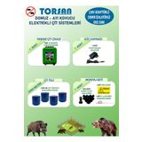Torsan Eko Plus 2000 Adaptörlü 220V Domuz Ayı Kovucu 2000 mt Elektrikli Çit Sistemi