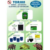 Torsan Eko Plus 2000 Domuz Ayı Kovucu 2000 mt Güneş Panelli Elektrikli Çit Sistemi
