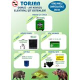 Torsan Eko Plus 500 Domuz Ayı Kovucu 500 mt Güneş Panelli Elektrikli Çit Sistemi