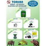 Torsan Pro 500 Adaptörlü 220V Domuz Ayı Kovucu 500 mt Elektrikli Çit Sistemi