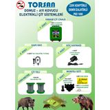 Torsan Pro Plus 1000 Adaptörlü 220V Domuz Ayı Kovucu 1000 mt Elektrikli Çit Sistemi
