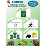 Torsan Pro Plus 1500 Adaptörlü 220V Domuz Ayı Kovucu 1500 mt Elektrikli Çit Sistemi