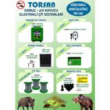 Torsan Pro Plus 1500 Domuz Ayı Kovucu 1500 mt Güneş Panelli Elektrikli Çit Sistemi