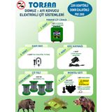 Torsan Pro Plus 2000 Adaptörlü 220V Domuz Ayı Kovucu 2000 mt Elektrikli Çit Sistemi