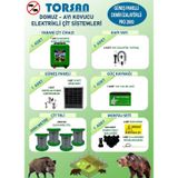 Torsan Pro Plus 2000 Domuz Ayı Kovucu 2000 mt Güneş Panelli Elektrikli Çit Sistemi