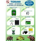 Torsan Pro Plus 500 Domuz Ayı Kovucu 500 mt Güneş Panelli Elektrikli Çit Sistemi