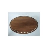 Tortwoodart Ahşap Tepsi Örgü Tabanı Plakası Yuvarlak 30Cm*30cm Ahşaptepsi Ve Sepet Altı
