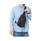 Torz Unisex Siyah Omuz Çantası Su Geçirmez Kanvas Kumaş Body Bag Çift Taraflı Çapraz Postacı Çanta Antrasit