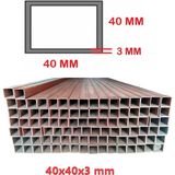 Tos Boyalı 40 X 40 X 3 Mm Kutu Profil Boru Metal 40x40x3 Demir 1 METRE