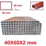 Tos Çelik Boyalı 40 x 60 x 2 mm Kutu Profil Boru Metal 40X60X2 Demir 1 METRE