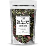 TOS The Organic Spices Yeşil Çay Lavanta Gül ve Nane Çayı 40 gr