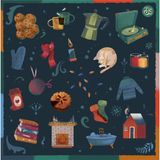 To's With Us Hygge Dark Renkli Yün Kadın Şal - Standart
