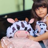Tosbai Araba Boyun Yastığı ve Emniyet Kemeri Kılıfı Seti - Konforlu ve Güvenli Seyahat Aksesuarı - İnek