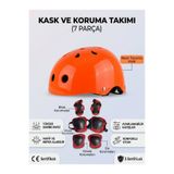 tosbai Bisiklet Kaykay Paten Pembe Kırmızı Siyah Lacivert Kız Erkek Çocuk Kaskı, Dizlik Dirseklik Eldiven 3-8 Yaş