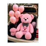 Tosbiş [ İSTEDİĞİNİZ İSMİ YAZIYORUZ ] Pembe Renk Sevgiliye Özel Peluş Ayıcık-İsim Baskılı Peluş Oyuncak -Anneye ,Arkadaşa Özel Hediye (100 cm)