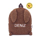 Tosbiş [ Istediğiniz Ismi Yazıyoruz ] Tavşan Kahve 0 - 8 Yaş Anasınıfı Kreş Çocuk Okul / Sırt Çantası Peluş