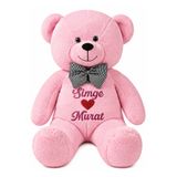 Tosbiş [ KİŞİYE ÖZEL İSİM YAZILIR ] Pembe Ayıcık 2 isimli Kalpli Sevgiliye Özel İsim Baskılı Kişiye Özel Hediye ( 100 cm)