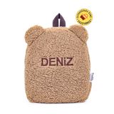 Tosbiş [ Kişiye Özel Isimli ] - Teddy- Peluş Sütlü Kahve 0-8 Yaş - Kreş, Anaokulu Çocuk Sırt Çantası