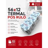 Toscana 56X12 Termal Rulo 5 Paket 50 Adet Tse Belgeli Yazarkasa Pos Rulosu - BEYAZ