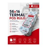 Toscana 56x16 TERMAL POS RULO 10 Paket 100 Adet TSE Belgeli Yazarkasa Pos Rulosu