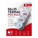Toscana 56x25 Termal POS RULO 10 Paket 100 Adet TSE Belgeli Yazarkasa Pos Rulosu