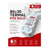 Toscana 80X30 TERMAL POS RULO 25 Paket 250 Adet TSE Belgeli Yazarkasa Pos Rulosu