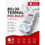 Toscana 80X30TERMAL Rulo 10 Paket 100 Adet Tse Belgeli Yazarkasa Pos Rulosu