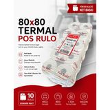 Toscana 80X80 Termal Rulo 1 Paket 10 Adet Tse Belgeli Yazarkasa Pos Rulosu