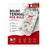 Toscana 80X80 Termal Rulo 10 Paket 100 Adet TSE Belgeli Yazarkasa Pos Rulosu