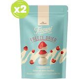 Toscani Beyaz Çikolata Kaplı Dondurularak Kurutulmuş Çilek Draje 2 x 60GR - 60 gr