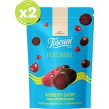 Toscani Sütlü Çikolata Kaplı Ahududu ve Vişneli Meyve Draje 2 x 60GR - 60 gr