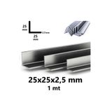 TOSÇELİK (1MT) 25x25x2,5 Mm Köşebent Demiri Hadde L Profil