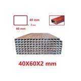 TOSÇELİK Boyalı (2mt) 40 x 60 x 2 mm Kutu Profil Boru Metal 40x60x2 Demir (10 Adet)